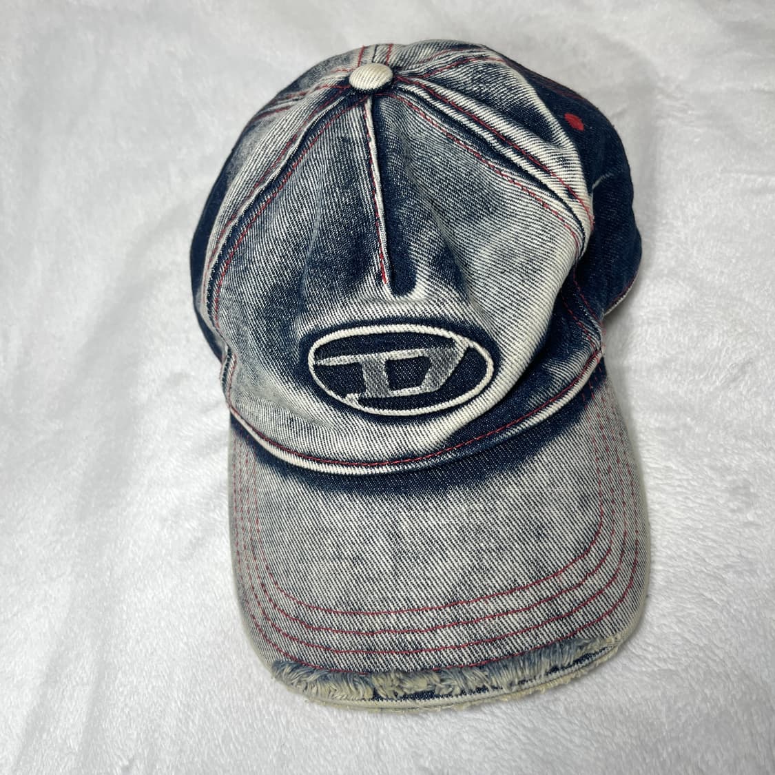 디젤 C-세이몬 트리티드 데님 베이스볼 캡 블루캡 화이트 사이즈2 상품이미지1