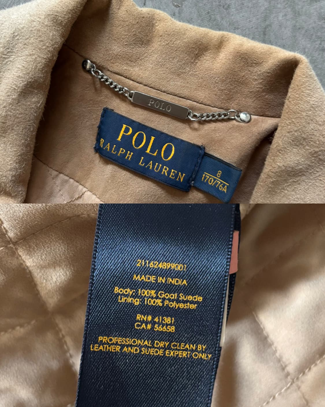 Polo 폴로 랄프로렌 신형라벨 우먼 베이지컬러 벨티드 스웨이드 바이커  상품이미지8