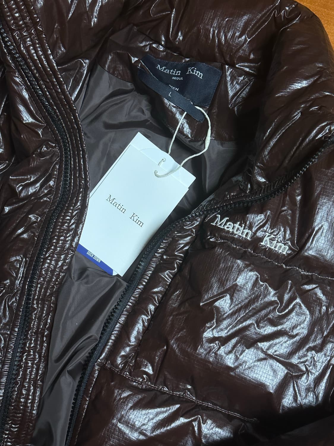 마뗑킴 글로시 패딩 다크브라운 상품이미지6