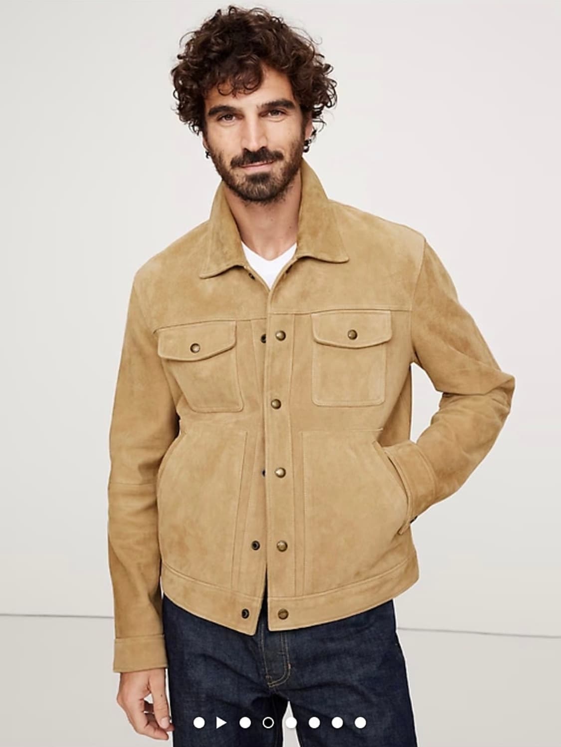 105) 바나나리퍼블릭 24ss 스웨이드 트러커  상품이미지9