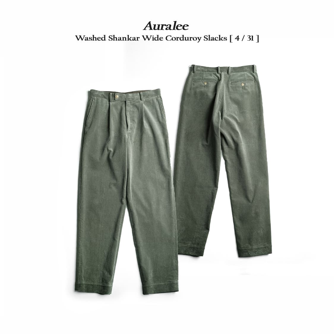 오라리 와이드 코듀로이 슬랙스 팬츠 4(31)사이즈 상품이미지1