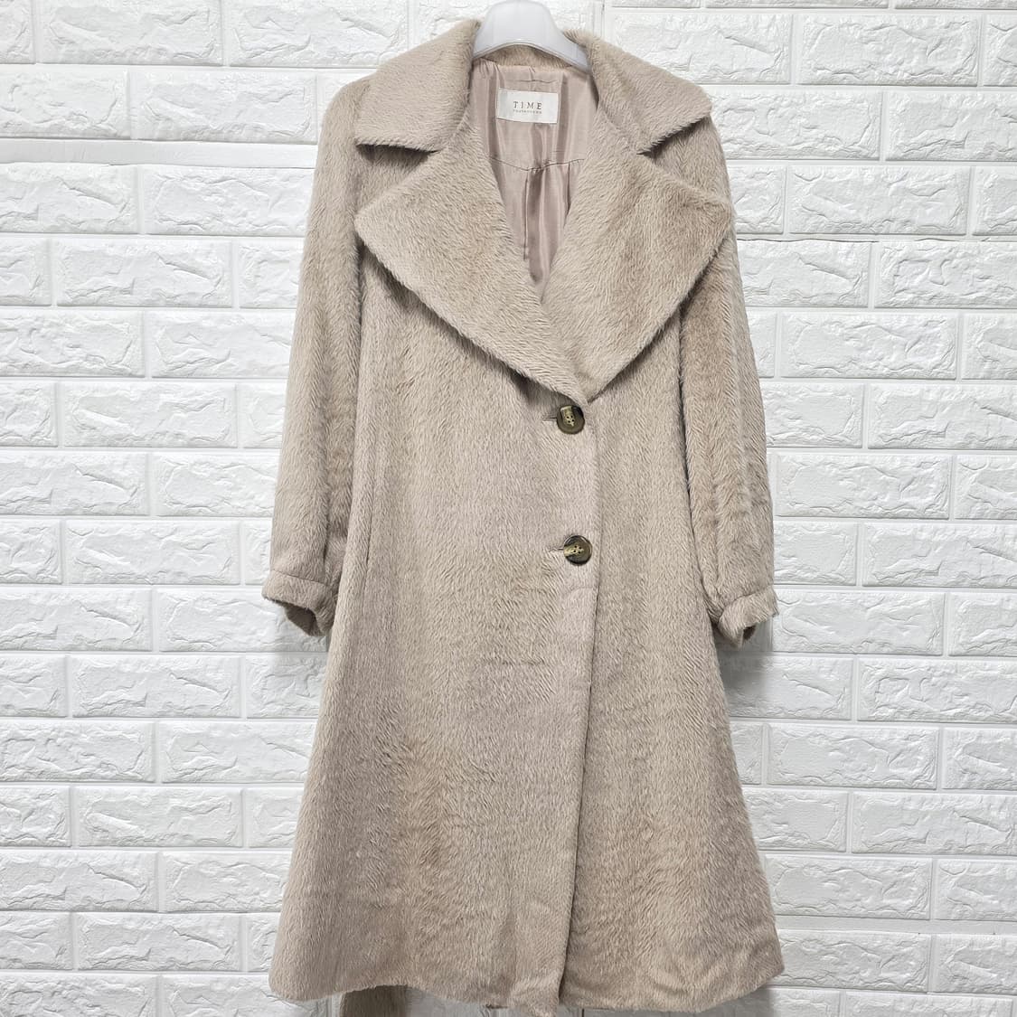 택포) 한섬 타임 TIME 알파카 모직 코트 M 상품이미지1