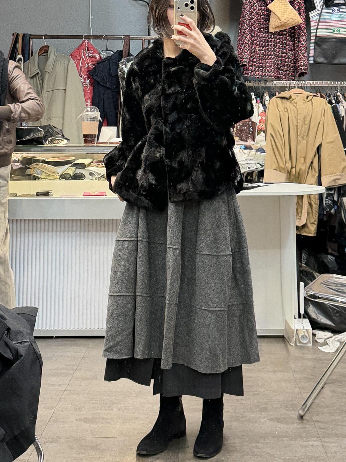 ANA CAPRI 밍크 퍼 코트 상품이미지4