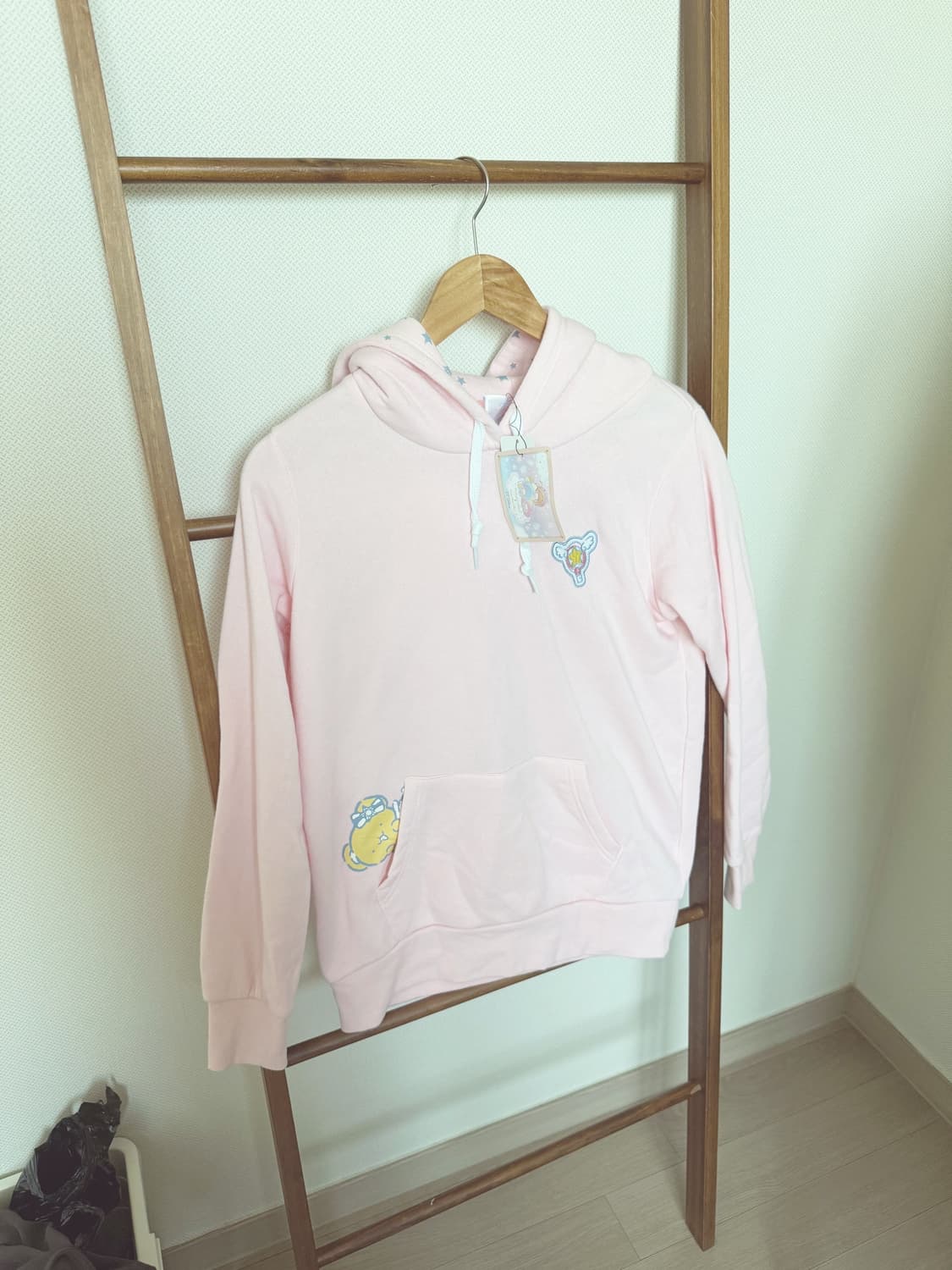 산리오 핑크 기모 후드티셔츠 상품이미지1