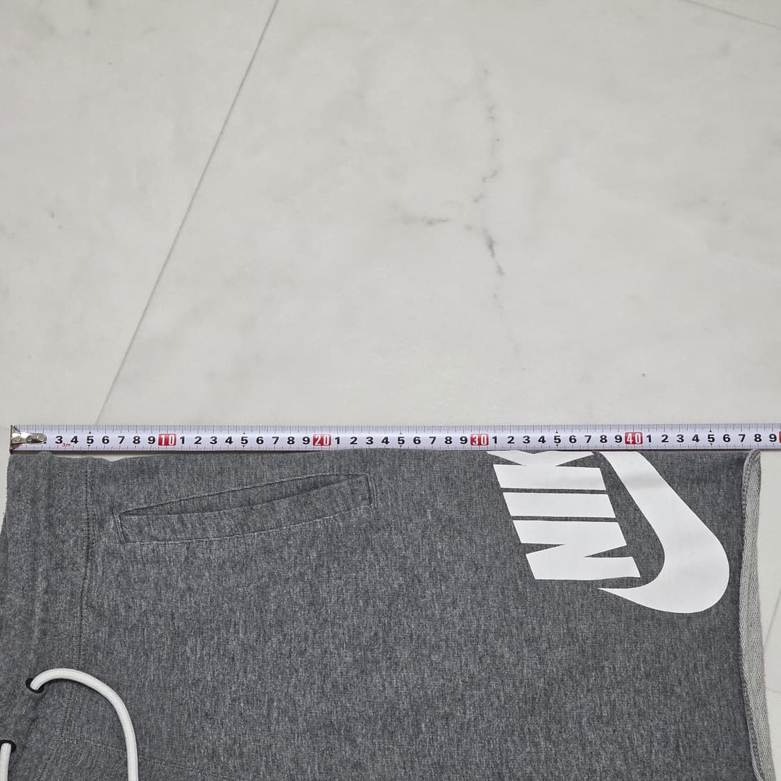 M 나이키 빅로고 스웻 반바지 그레이 상품이미지7