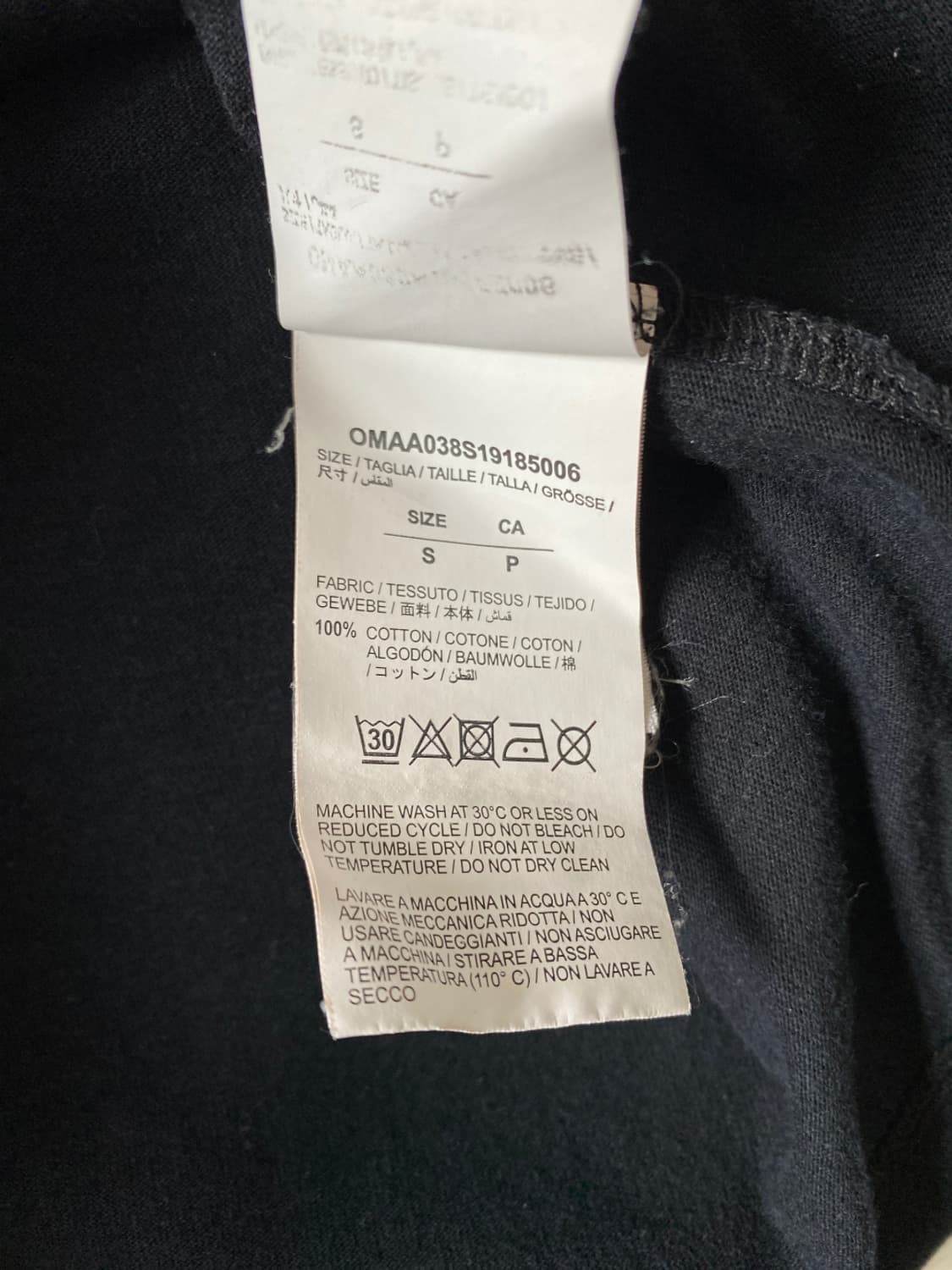 오프 화이트 1/2 티셔츠 (Man 2XL) AB0656 상품이미지9