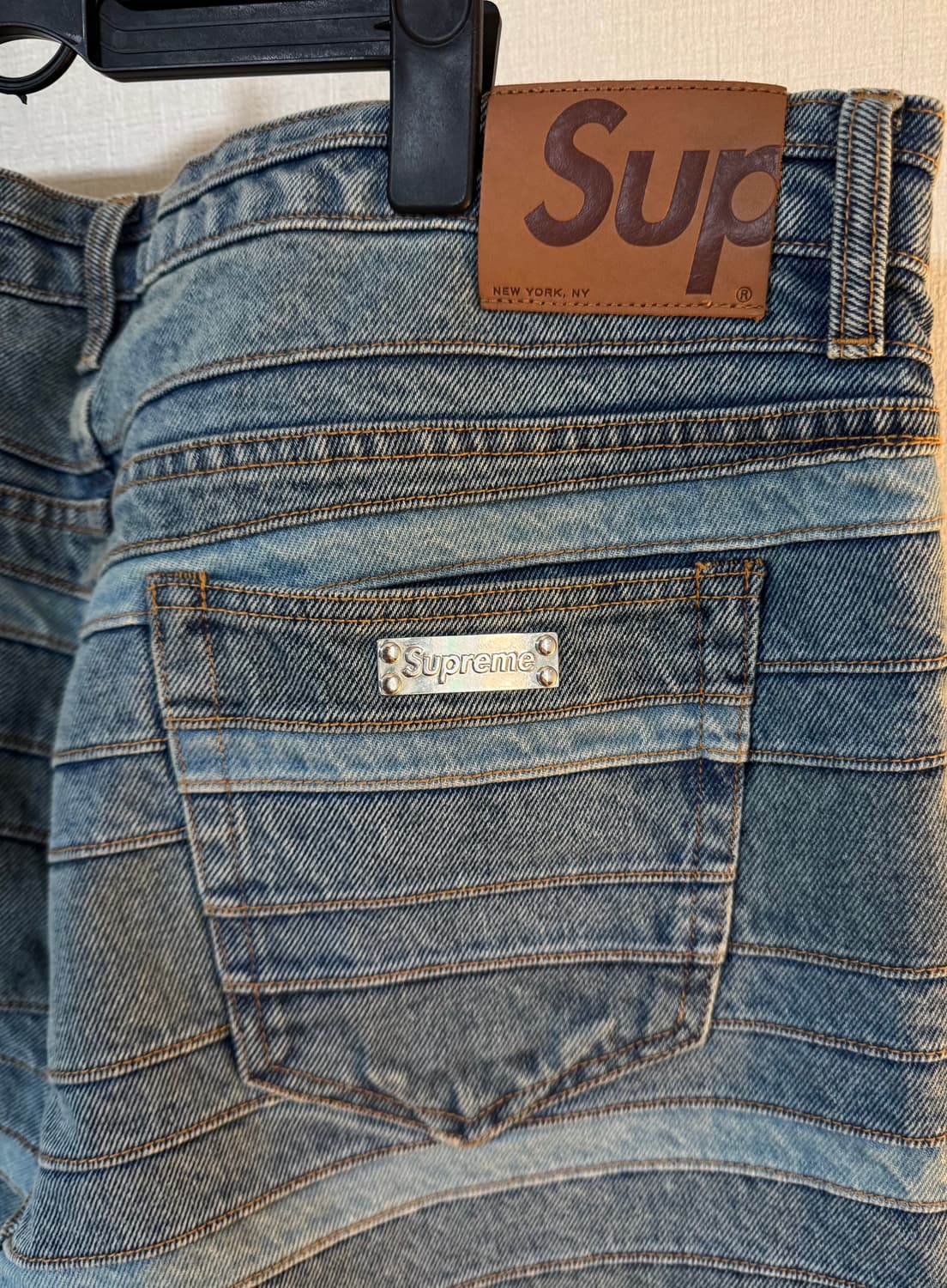 (새상품)슈프림 레이어드 진 워시드 블루 - 22FW 상품이미지6