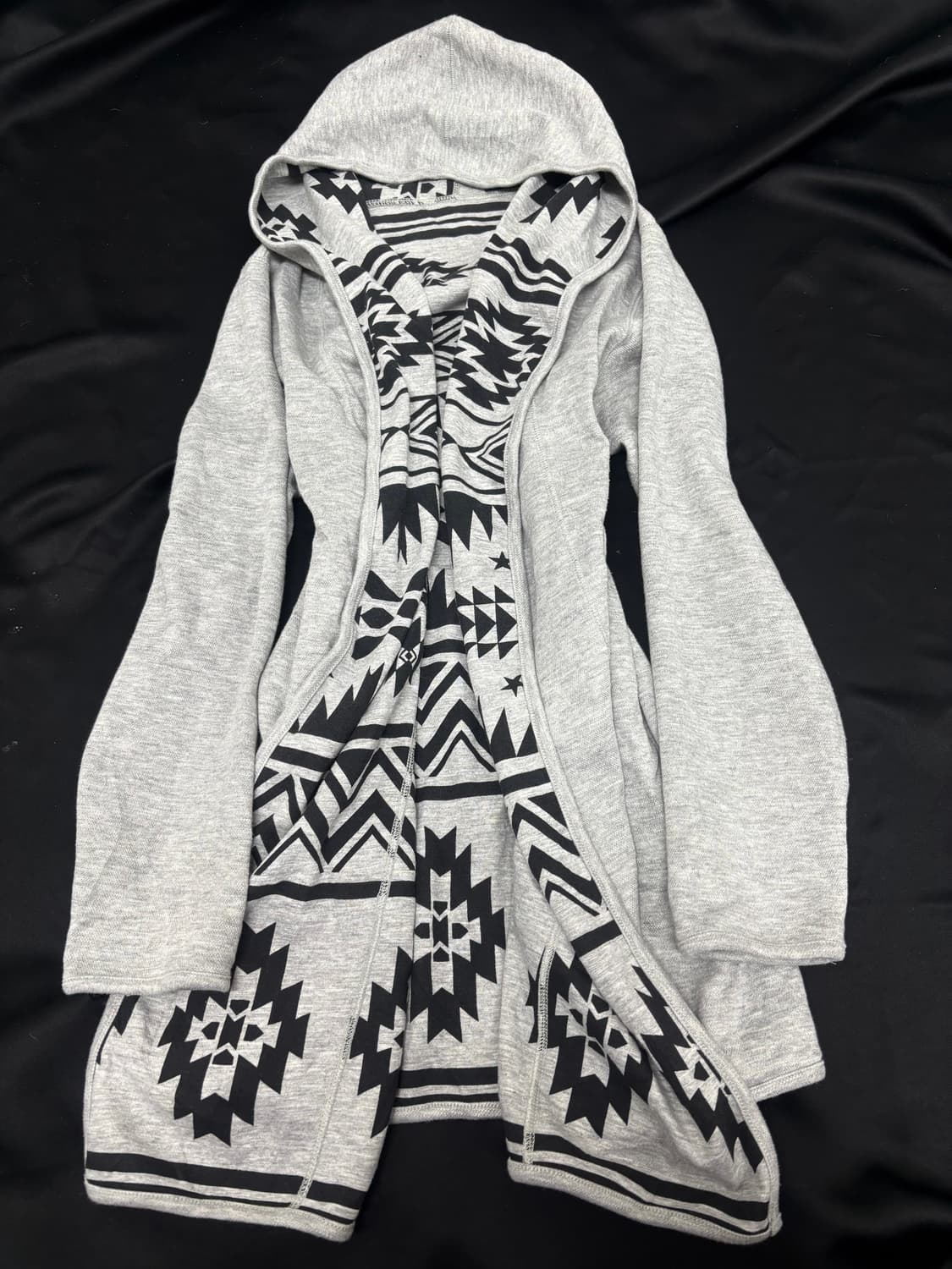 Nordic Pattern Detail Hoodie Cardigan 상품이미지3