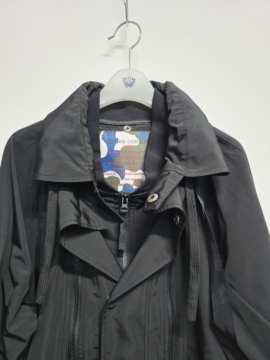 codes combine 하이커 블랙 바람막이 자켓 상품이미지2