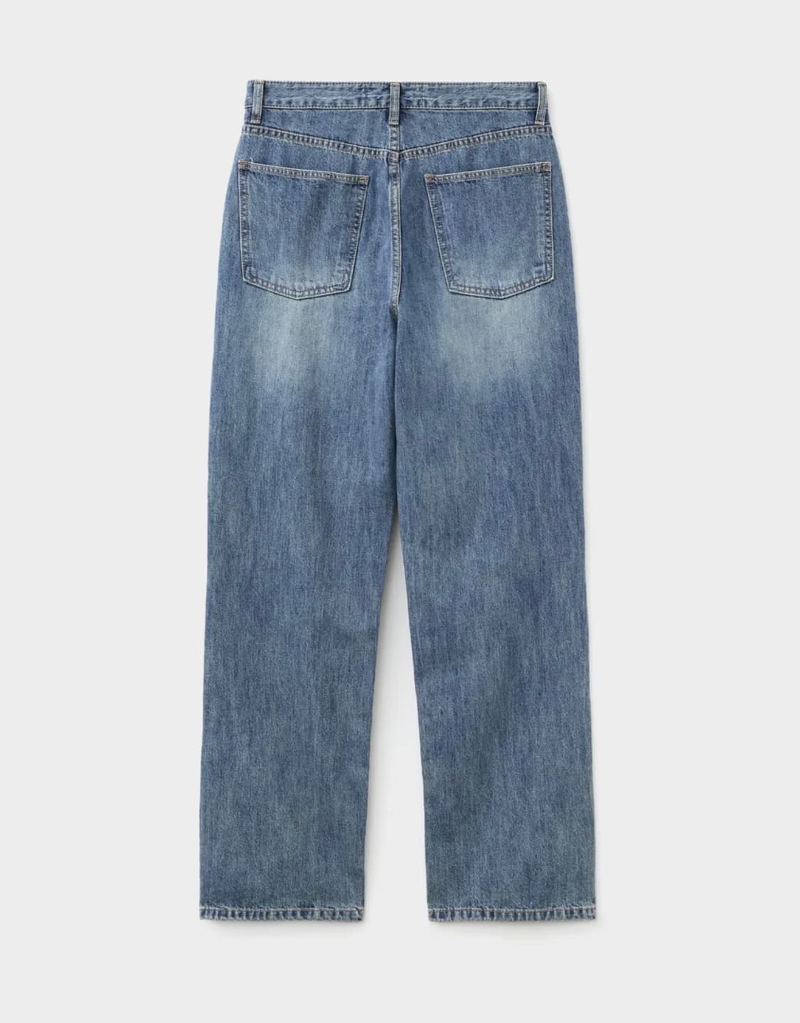 LEMARD 와이드 워시드 데님 팬츠 - SKY BLUE 상품이미지3