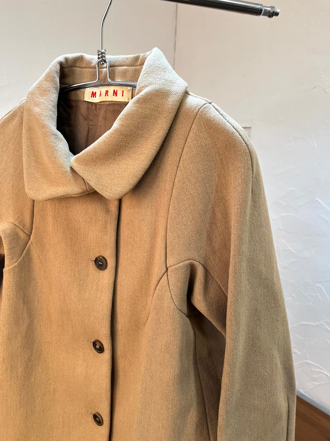 마르니 베이지 카라 코트 상품이미지6