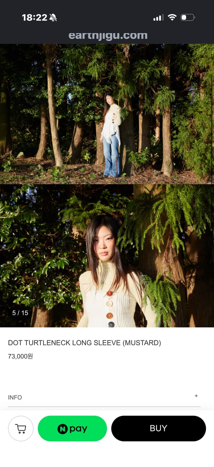 어스지구 dot turtleneck long sleeve 1size 상품이미지3