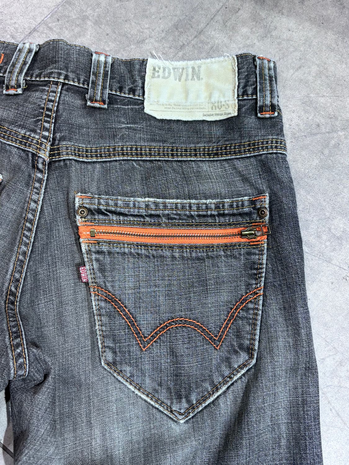 에드윈 XU-S 빈티지 워싱 지퍼 데님 팬츠 바지 상품이미지8