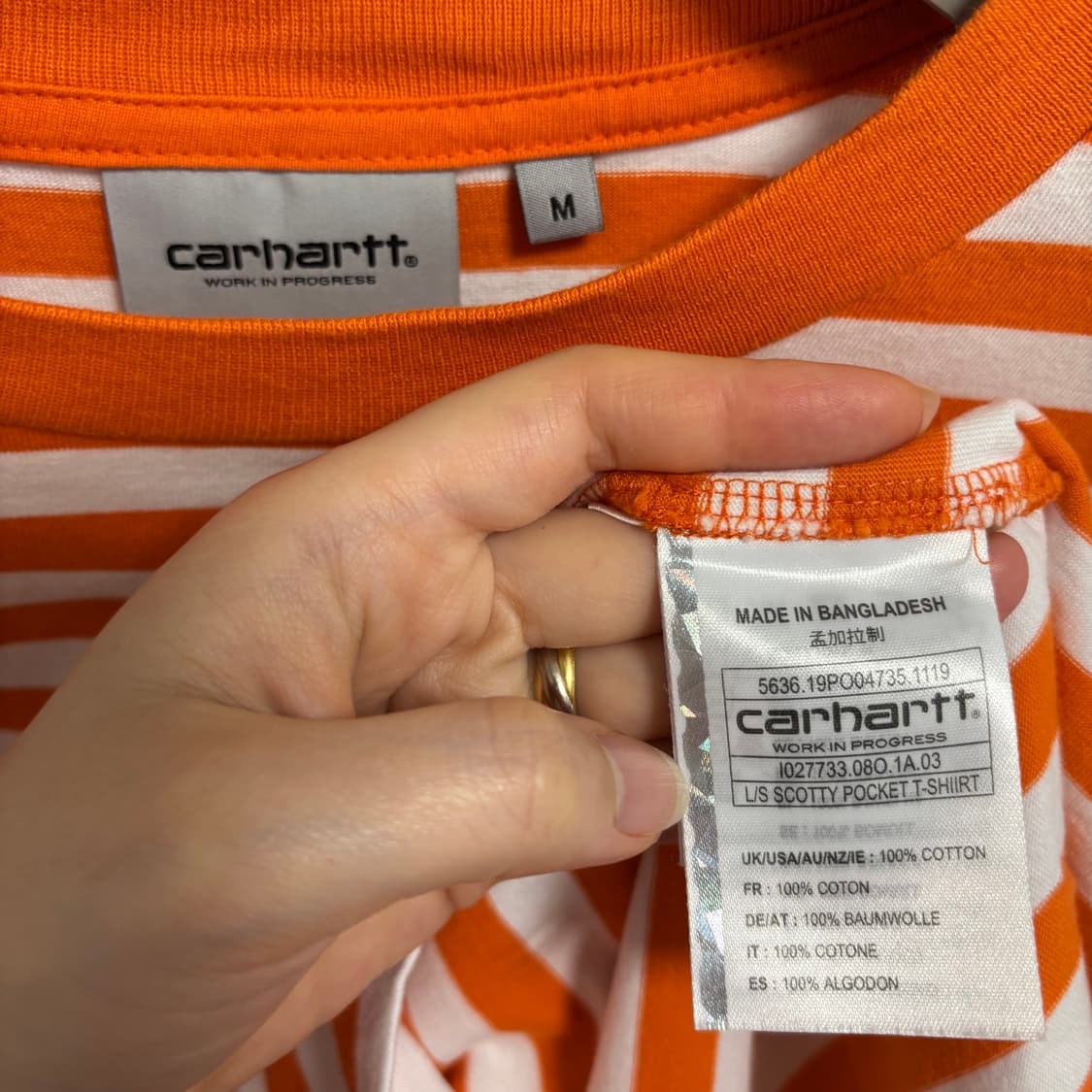 carhartt-wip 칼하트 스트라이프 포켓 티셔츠 상품이미지9