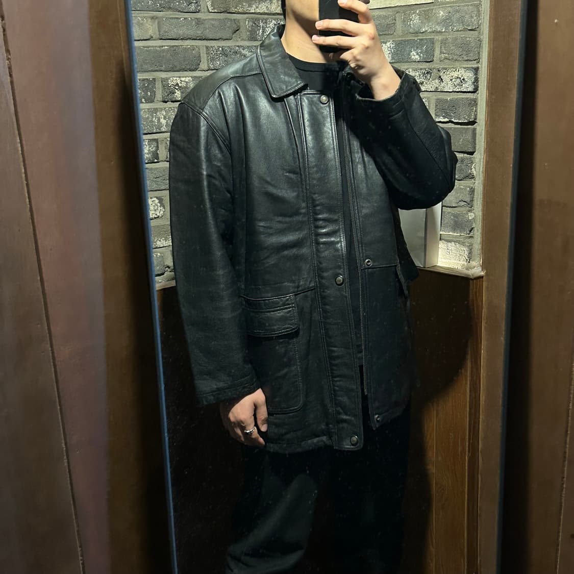 XL) GARBATO 빈티지 양가죽 램스킨 카코트 가죽 자켓 상품이미지9