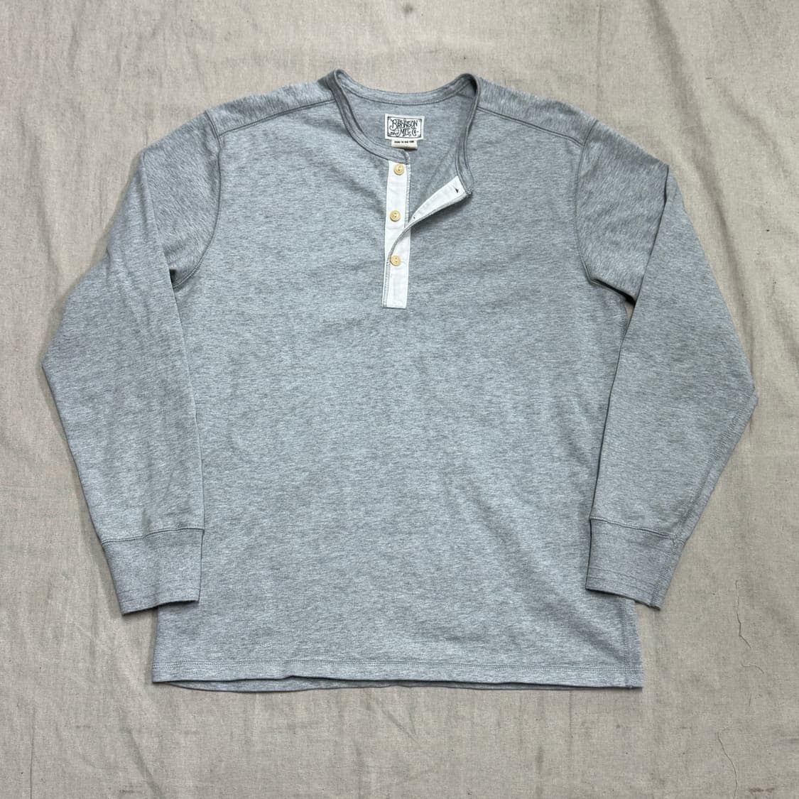 브론슨 배색 헨리넥 롱슬리브 XL 상품이미지1