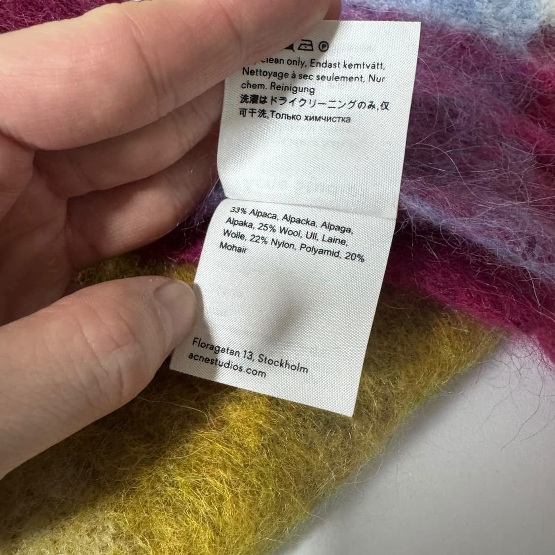 정품 아크네 스튜디오 모헤어 밸리체크 머플러 상품이미지4