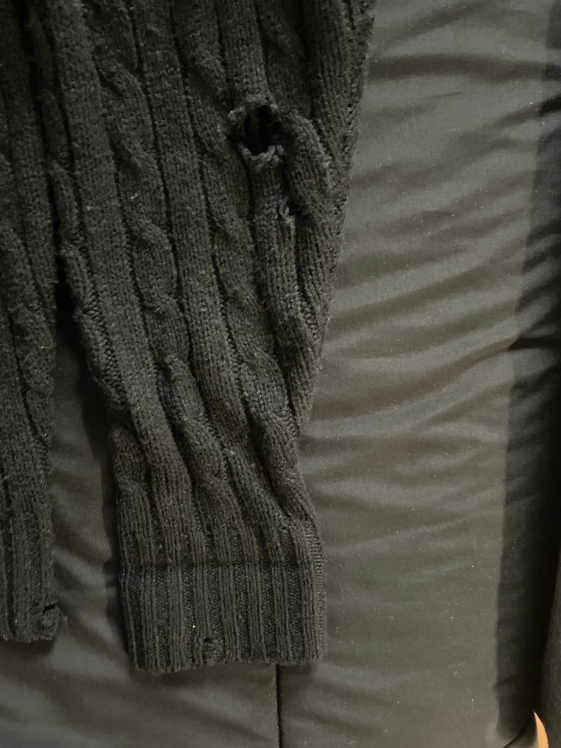 예스터데이 투모로우 그런지 니트 블랙 S 상품이미지2