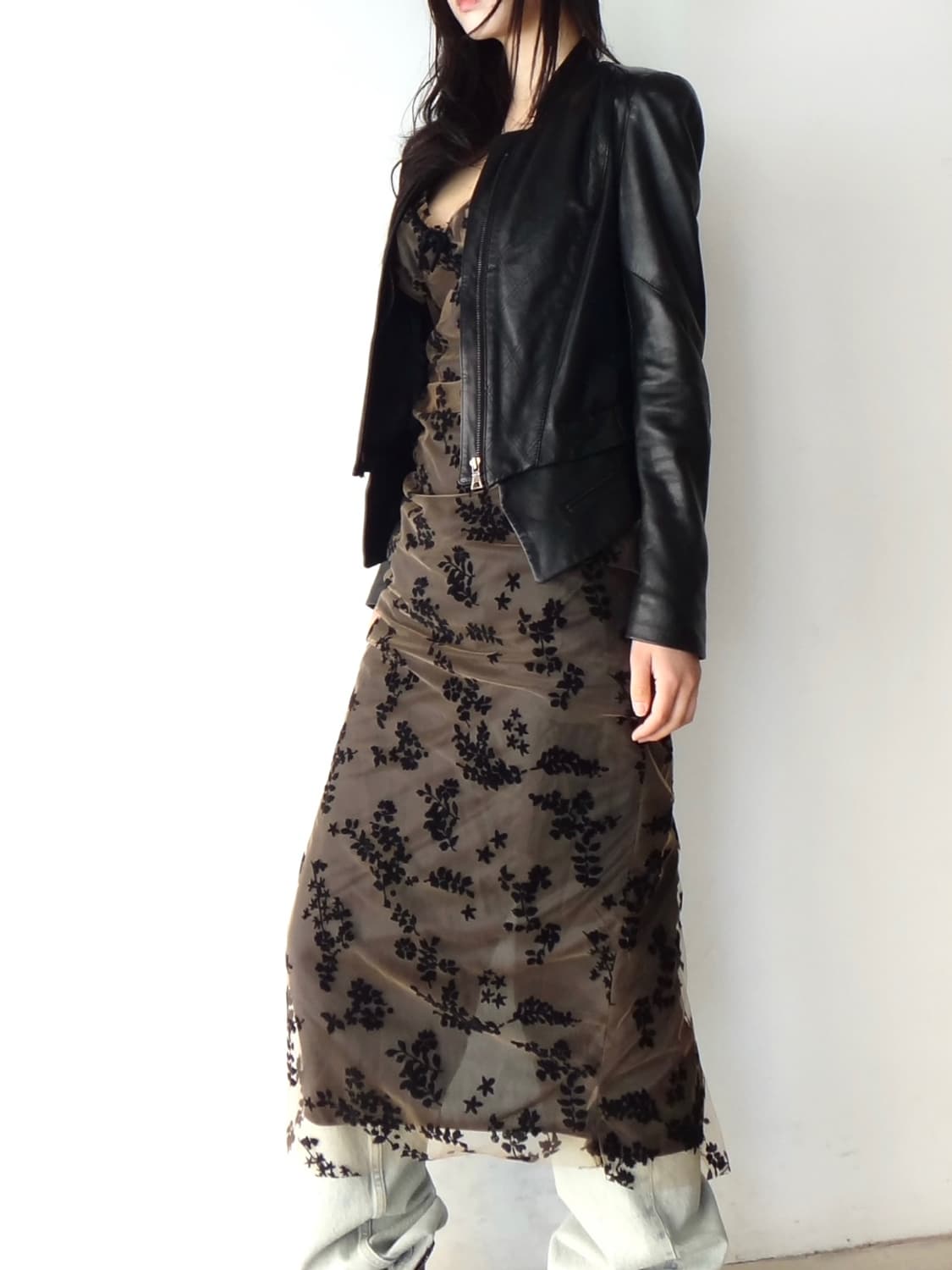 Slim lining dual leather jacket / black 상품이미지8