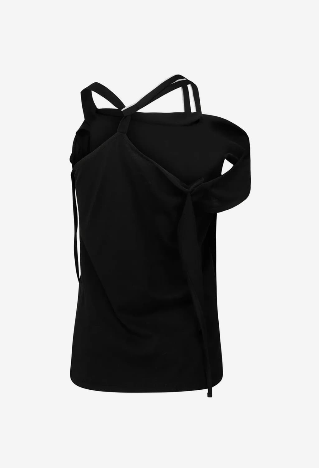 나체 NACHE RAWCUT HALTER SLEEVELESS BLACK 상품이미지4