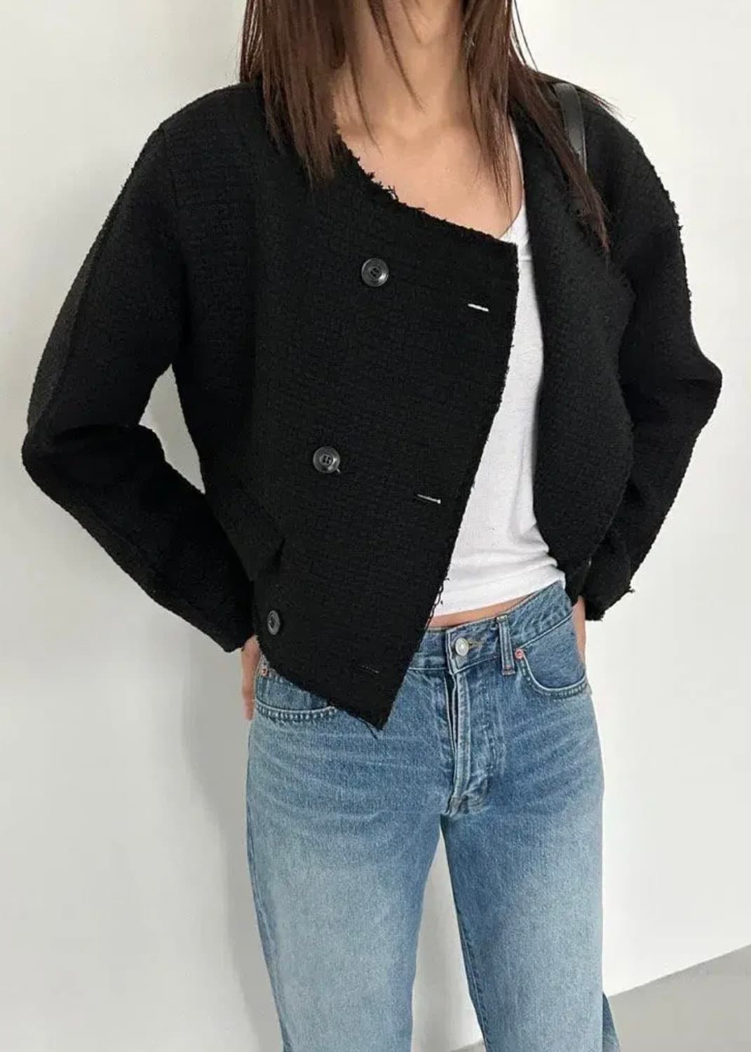 더베를린 트위드자켓 아이보리 상품이미지3