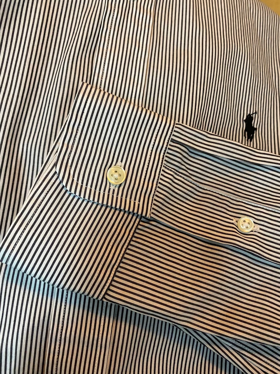 정품 폴로 랄프로렌 스트라이프 셔츠 M 슬림핏 상품이미지6