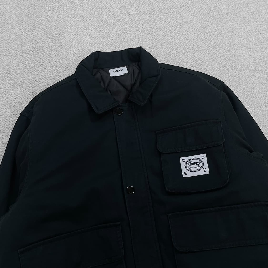 오베이 Obey 콜트레인 점퍼 자켓 블랙 상품이미지2