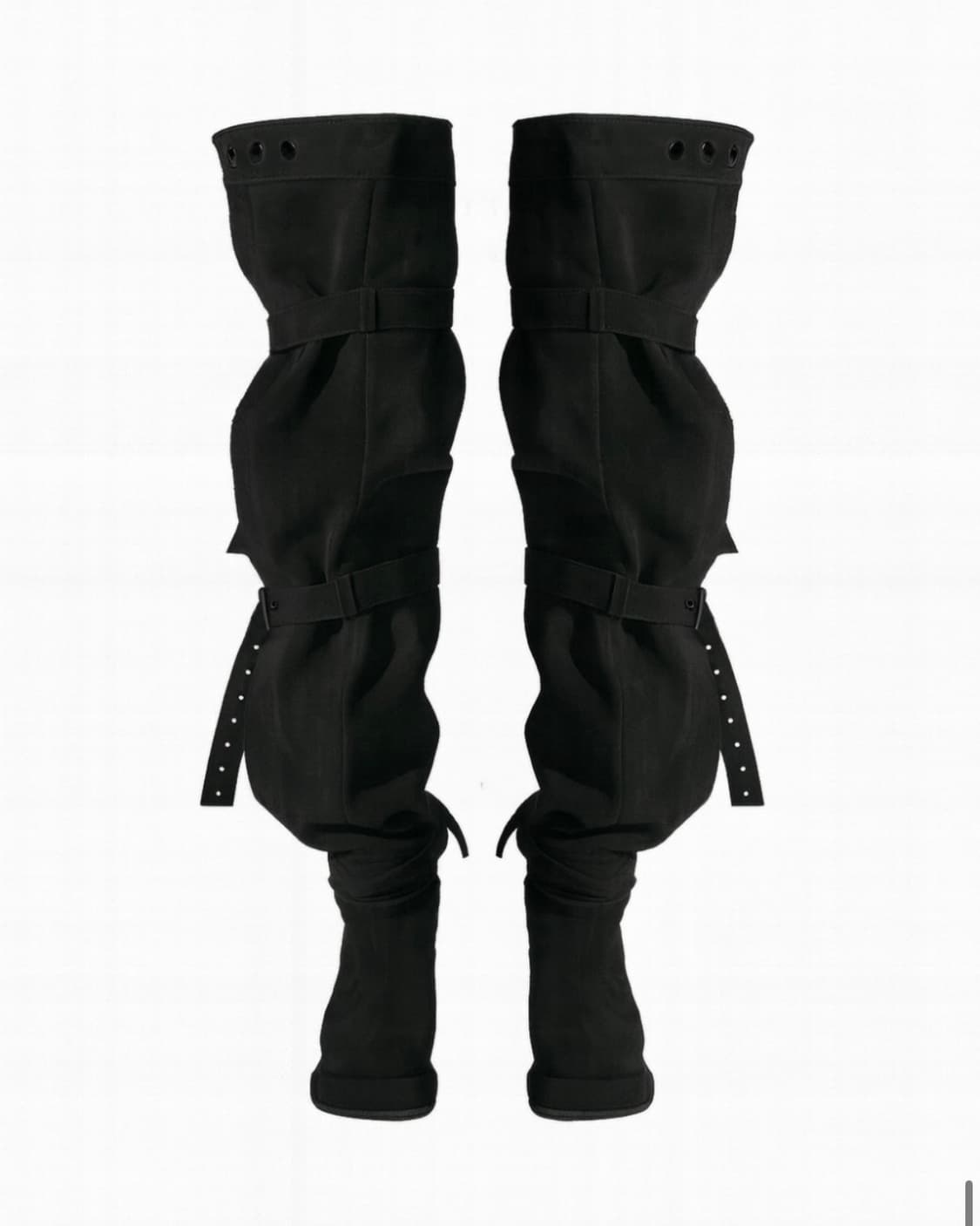 게이트리스 싸이하이 버클 스웨이드 롱부츠 블랙 M(235 240 245) 상품이미지5