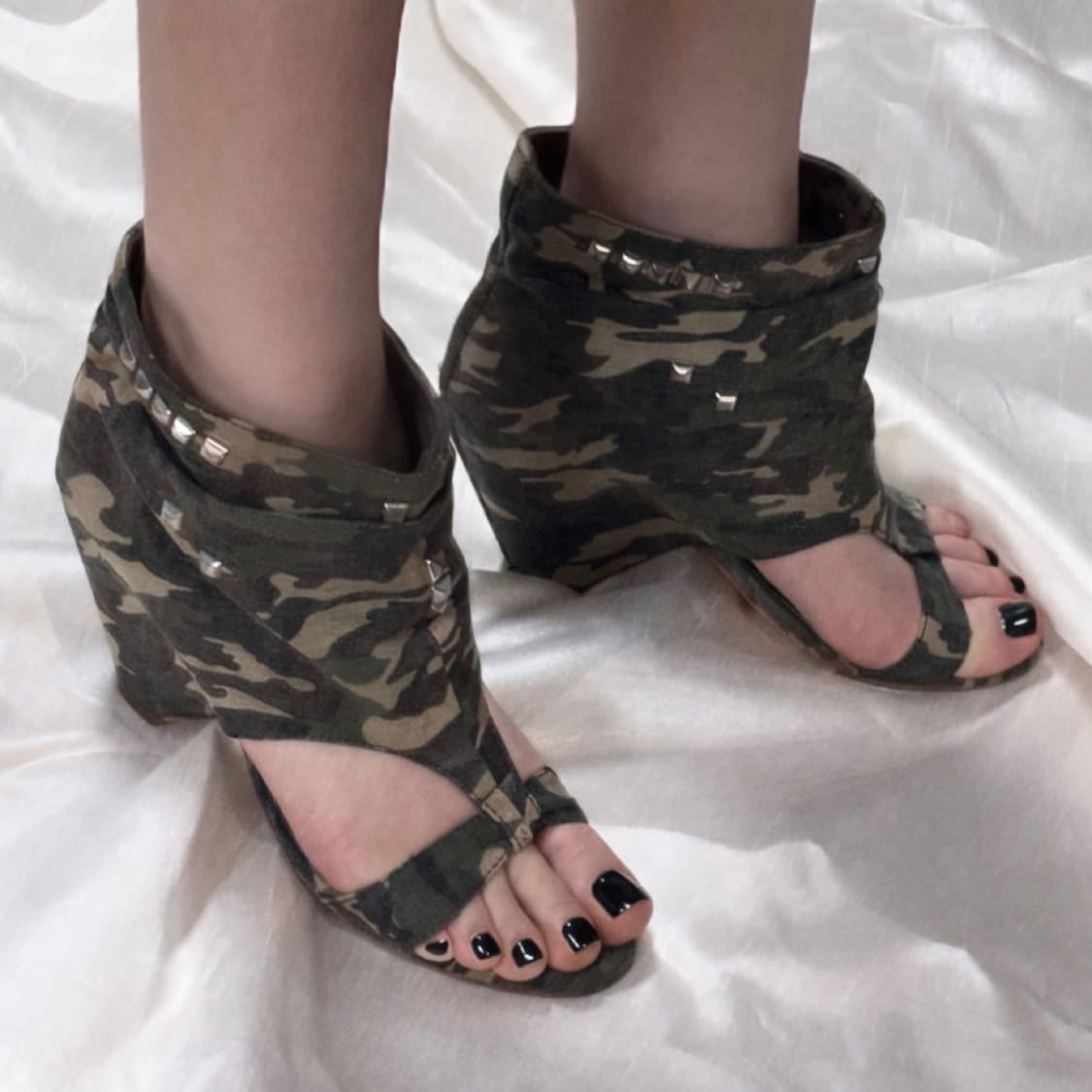 Ash camo pattern heels 상품이미지2
