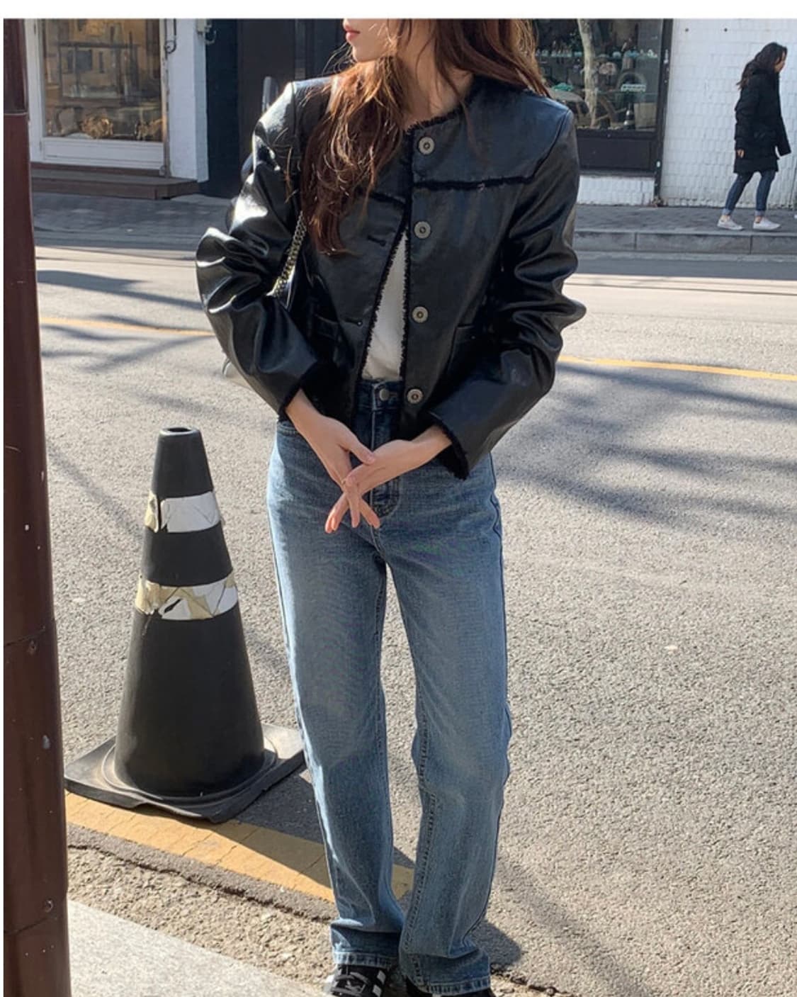 위드블룸 트위드 레더자켓 상품이미지3