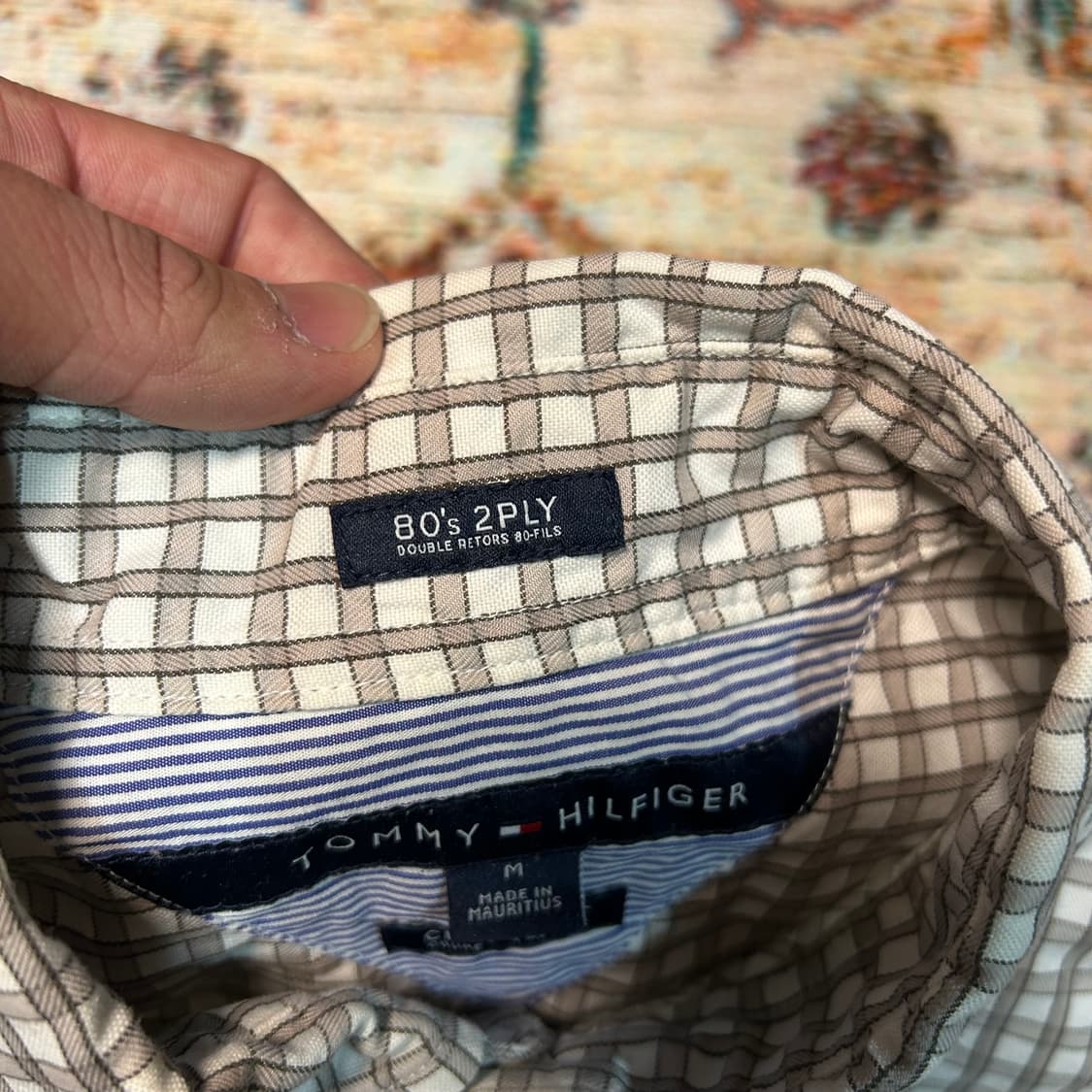 [M] 타미힐피거 80s 2ply라인 체크셔츠 상품이미지4