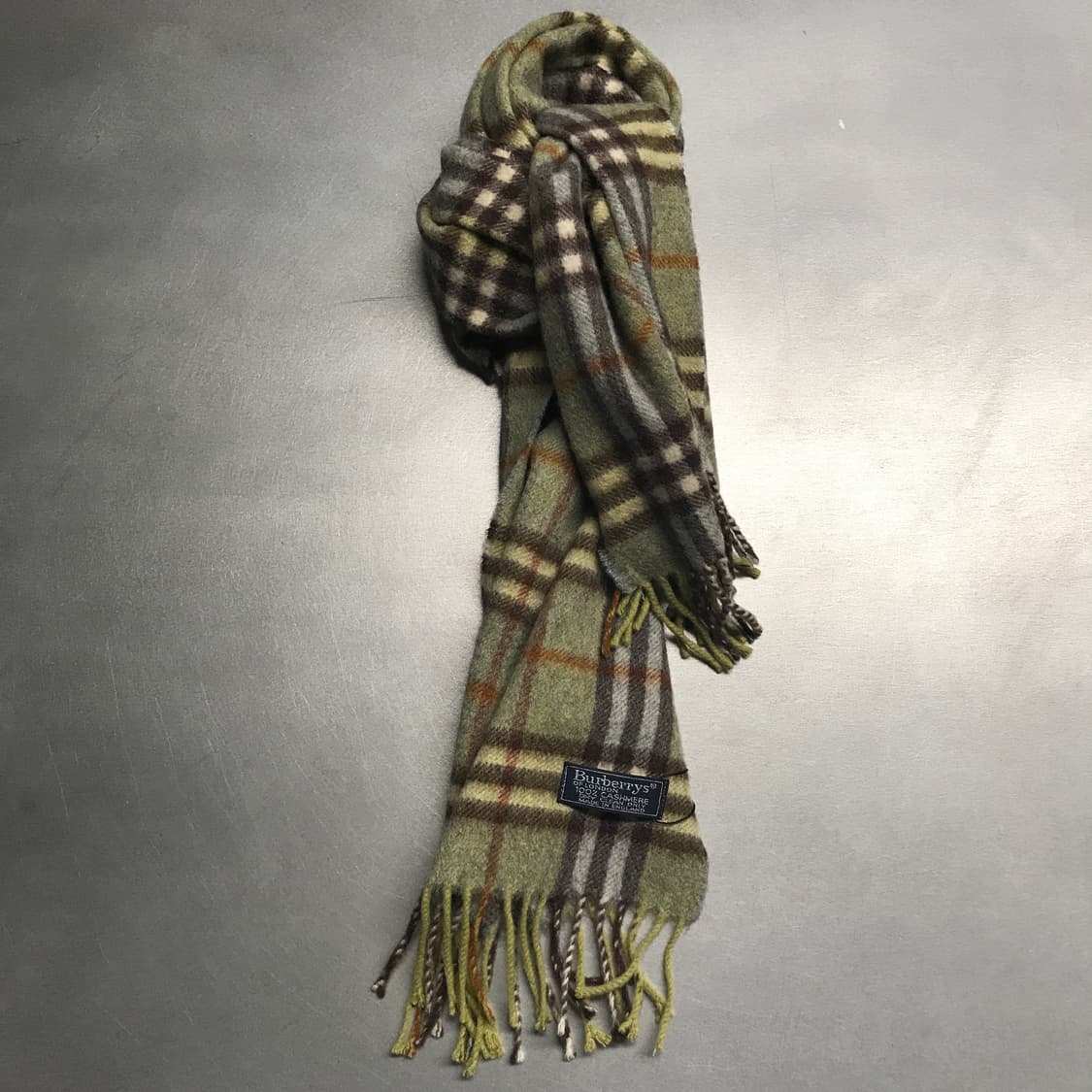 버버리 정품 캐시미어 머플러 그린 상품이미지1