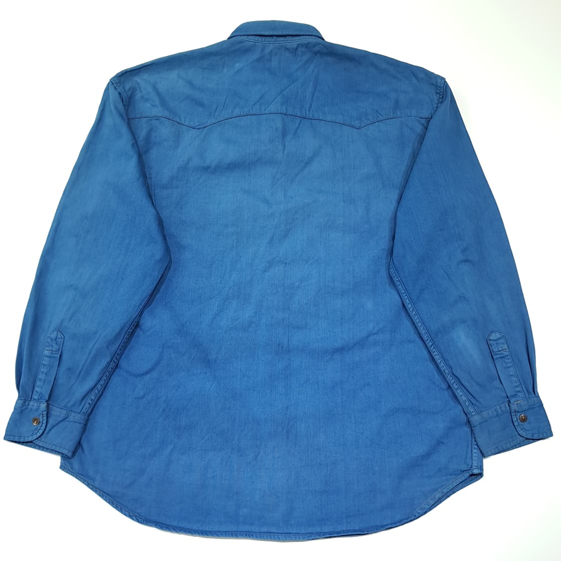 CL751 XL 리바이스 90s 코튼 웨스턴스냅 블루 데님셔츠 남방 상품이미지7