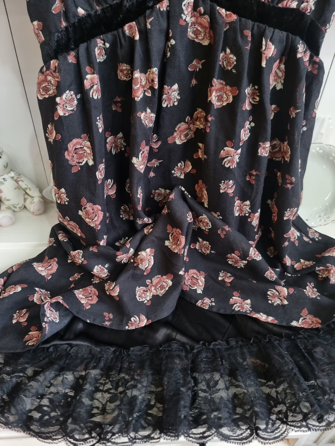 (axes femme, 액시즈팜) 로즈 플라워 레이스 원피스 상품이미지4