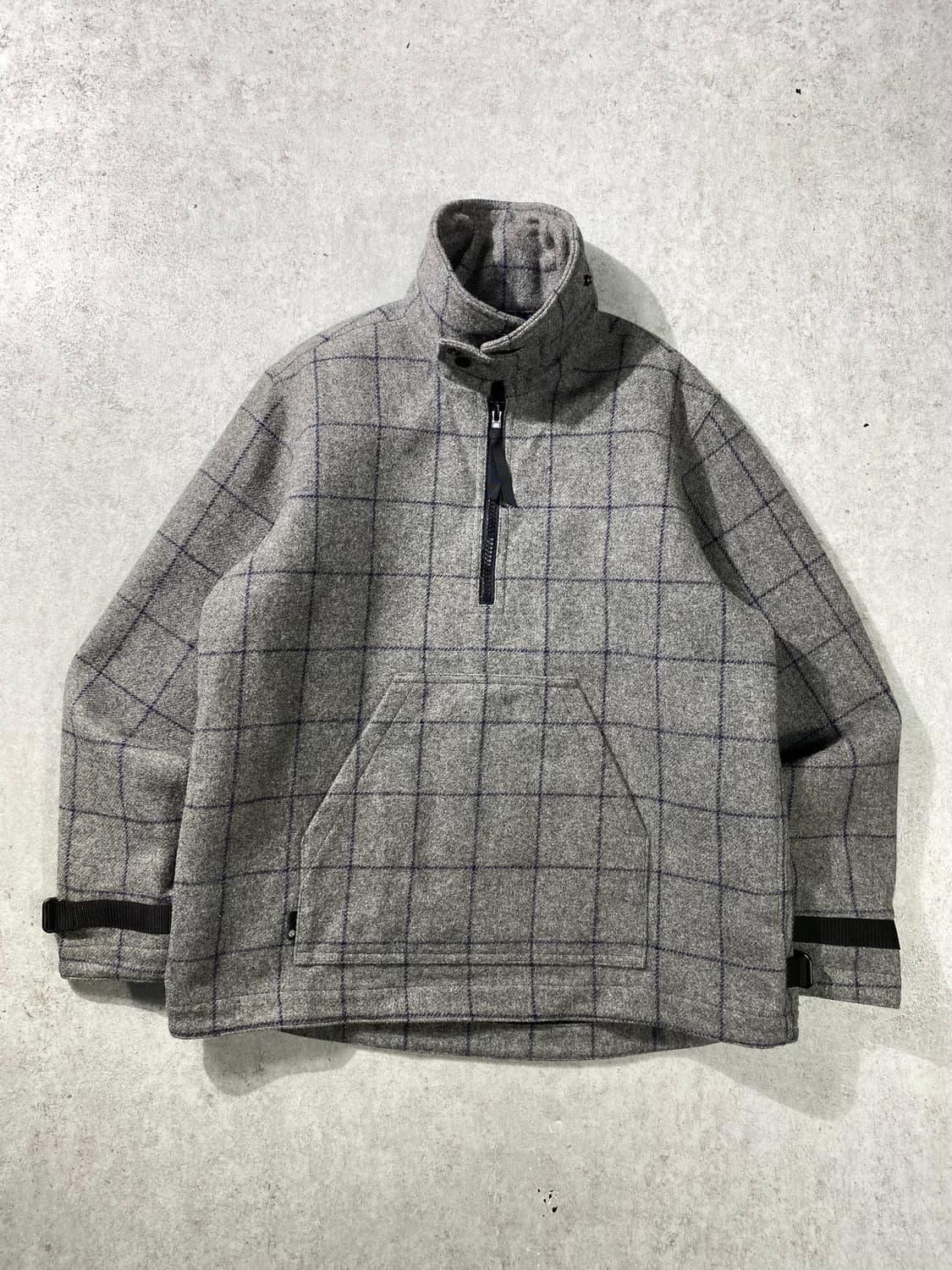 [2] Japanese 일본 빈티지 하프집업 울 체크 아노락 상품이미지3