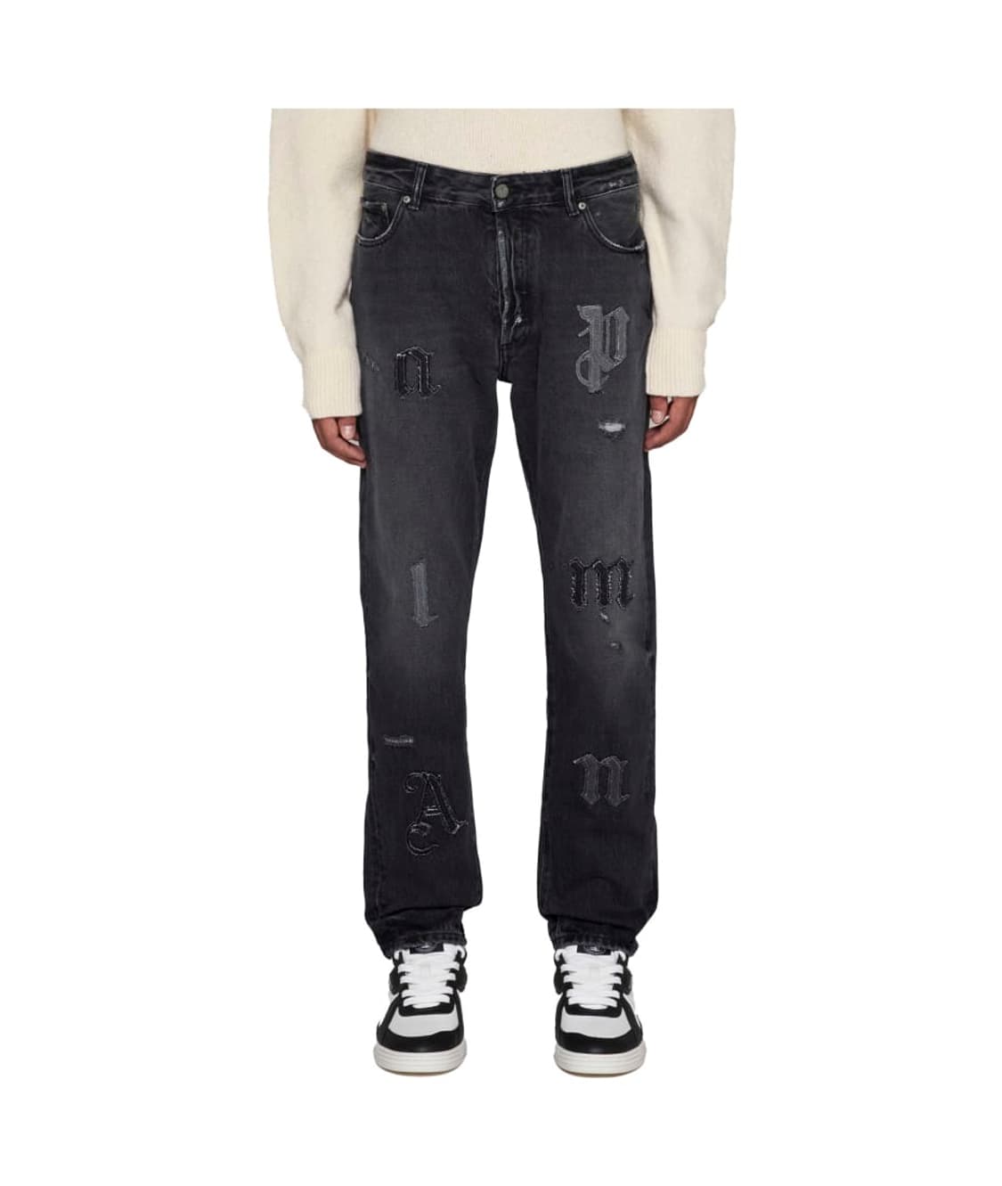 (정품/새상품) 팜 엔젤스 남성 블랙 로고 패치 데님 팬츠 상품이미지5