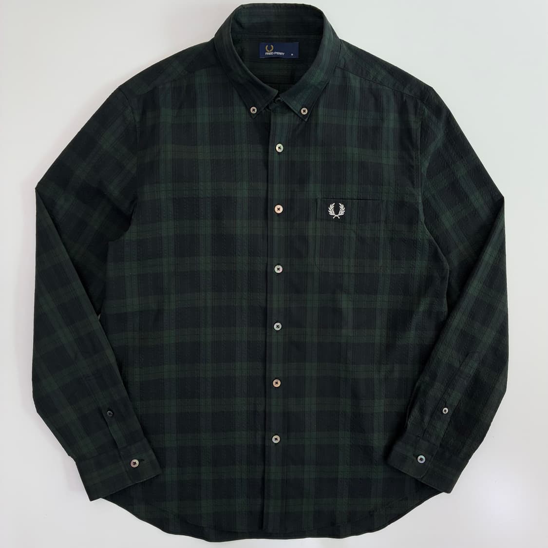 Fred Perry  프레드페리 자수 타탄체크 포켓 셔츠 상품이미지1