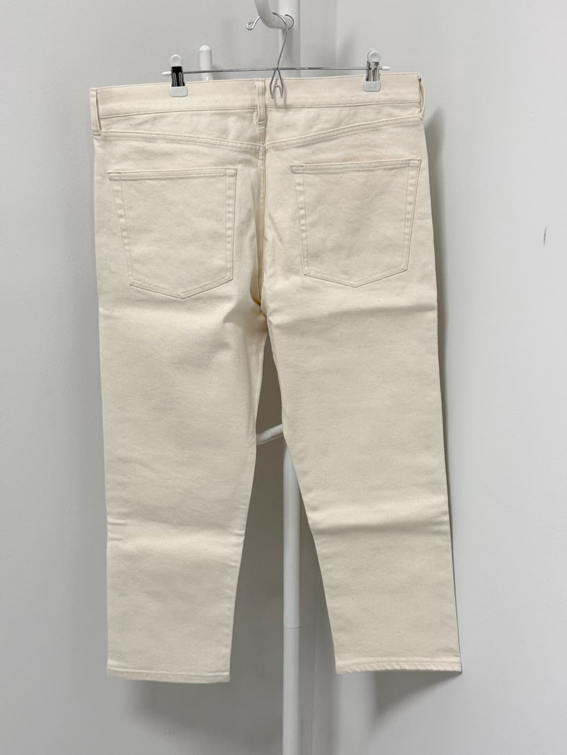 [33~34] 무인양품 LABO 테이퍼드진 크롭 에크루 데님 청바지 상품이미지8