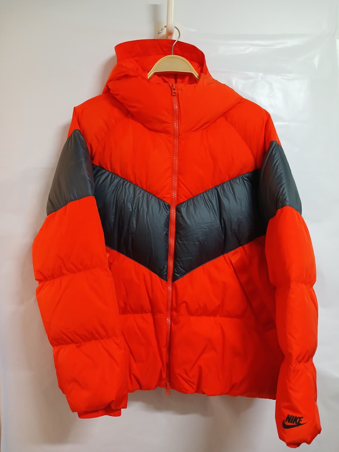 (새상품급,XL,105)나이키 덕다운 패딩 오렌지 상품이미지2