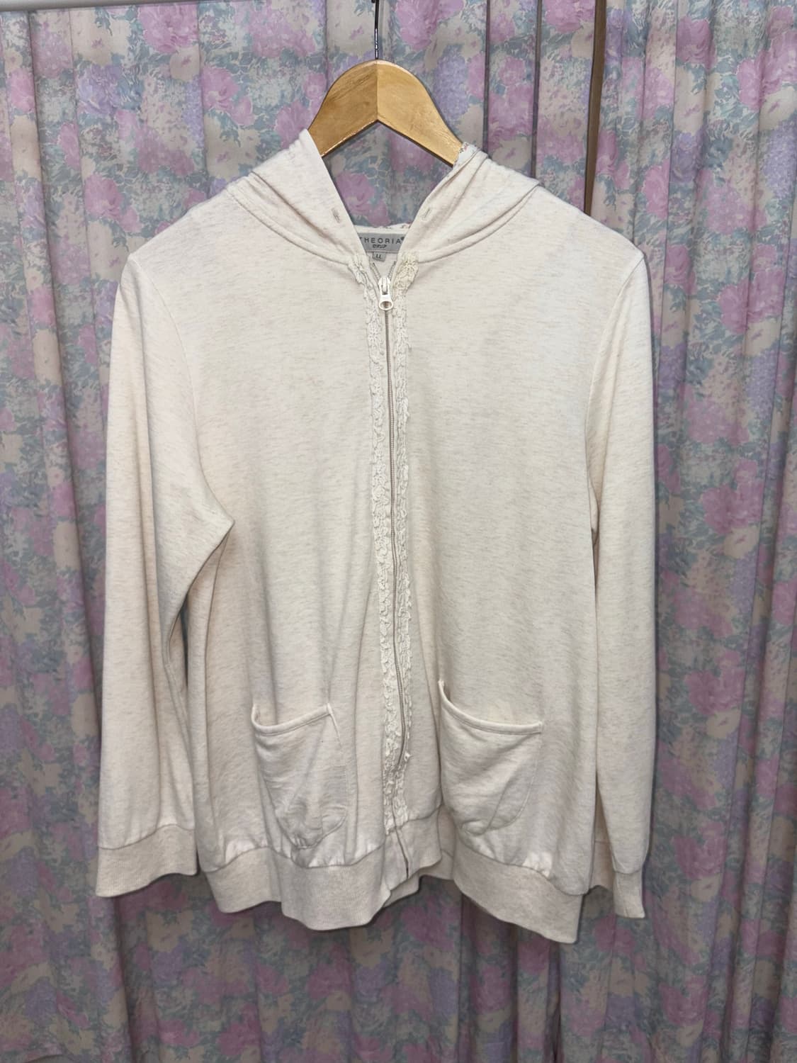 아이보리 크로쉐 후드 집업 상품이미지6