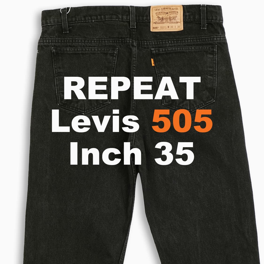 리바이스 505 오렌지탭 흑청 블랙진 90s 35인치 OR50536186 상품이미지1