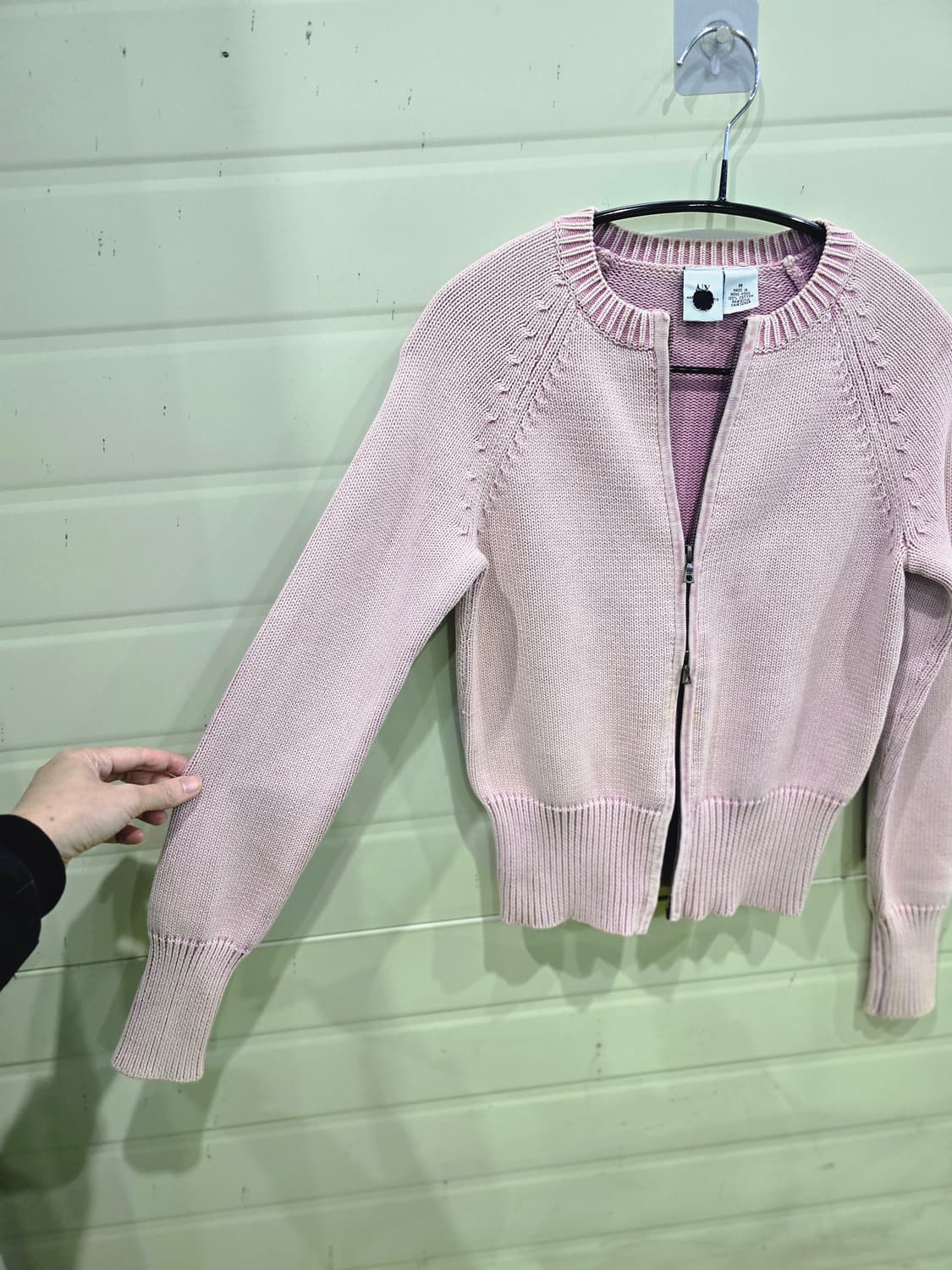 아르마니 익스체인지 핑크 니트 집업 가디건 상품이미지8
