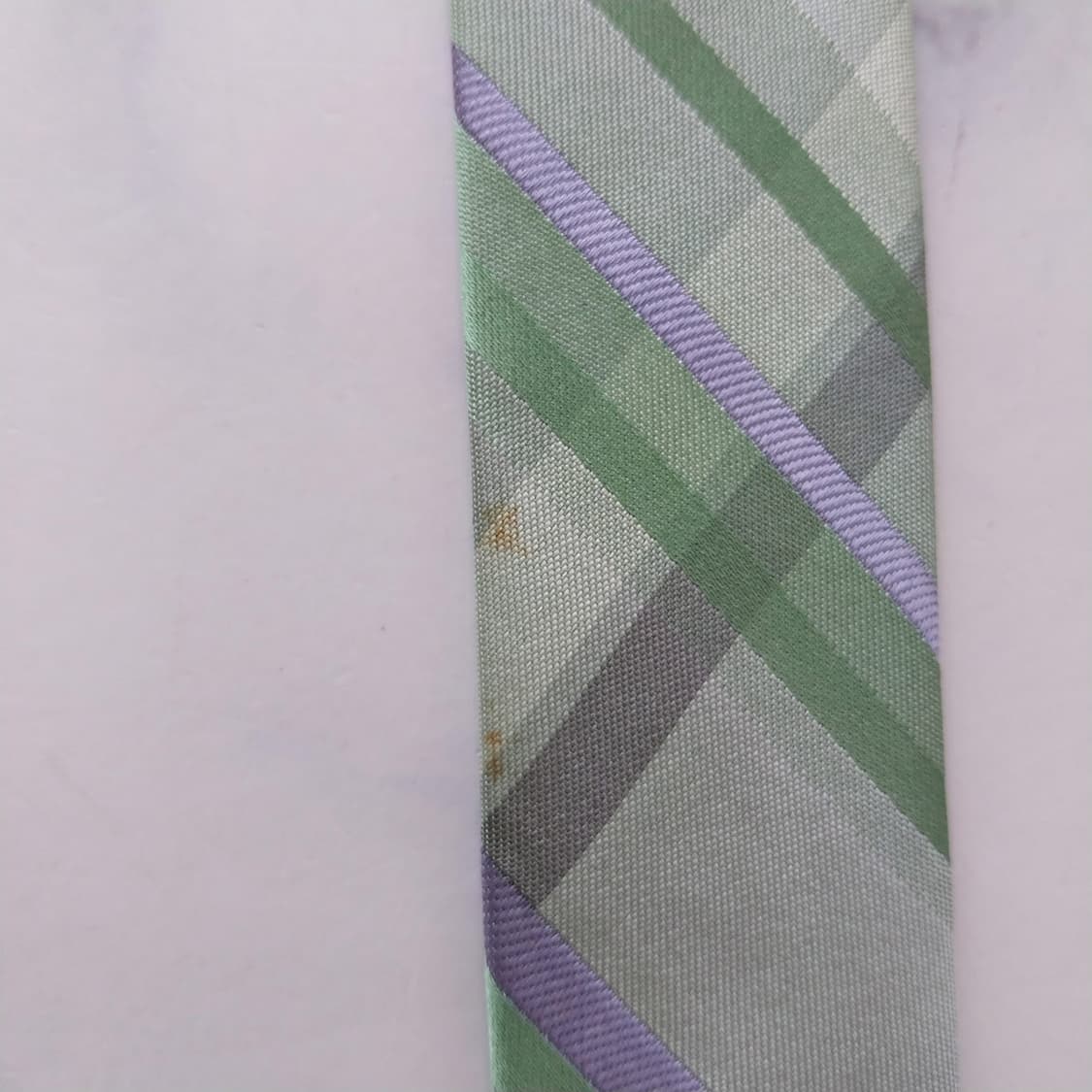 에스.티. 듀퐁 실크 그린 체크 넥타이 8.4cm B등급 K2356
 상품이미지10