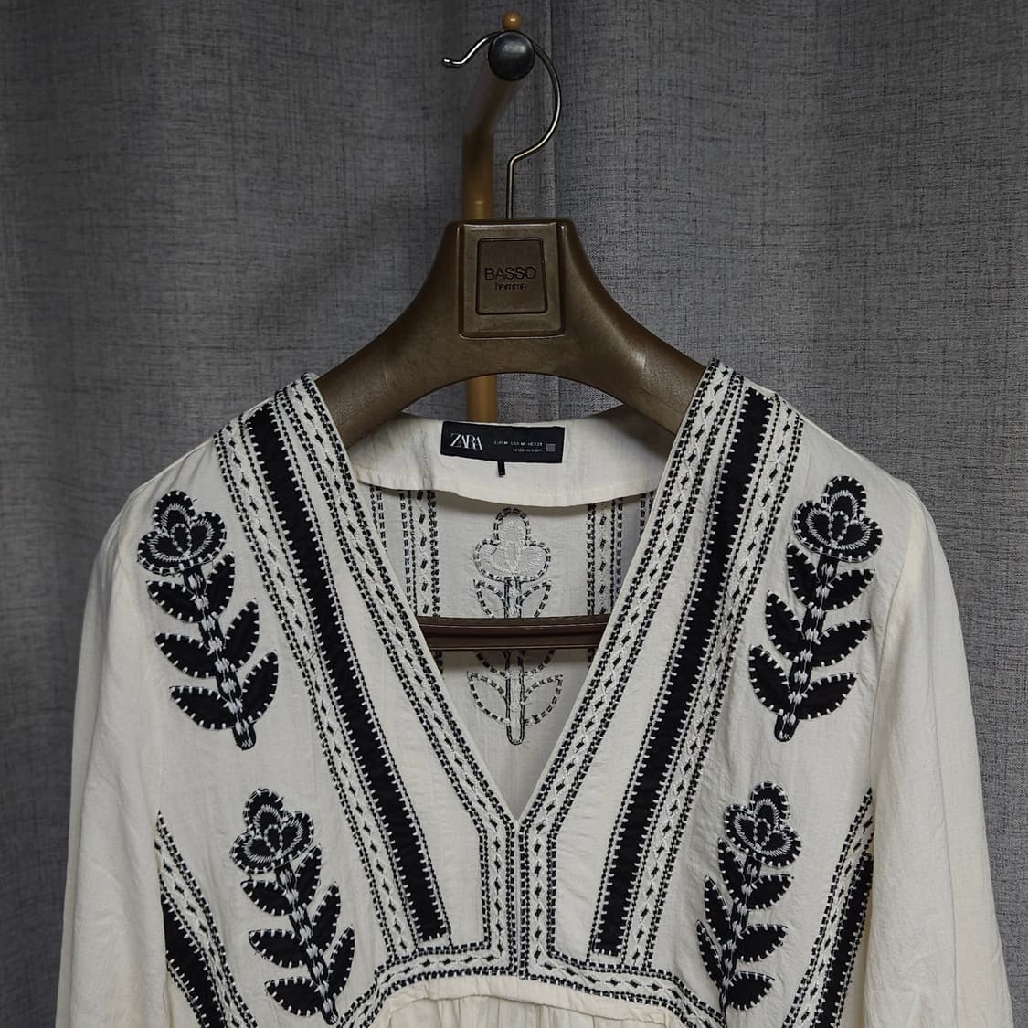 M ) 자라 여성 에스닉 자수 블라우스 상품이미지2