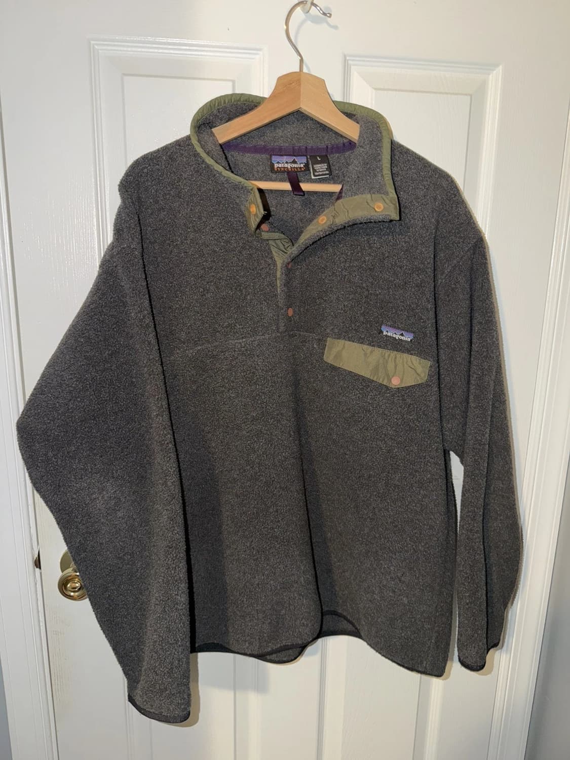 90s 파타고니아 신칠라 스냅-T 그레이 상품이미지1
