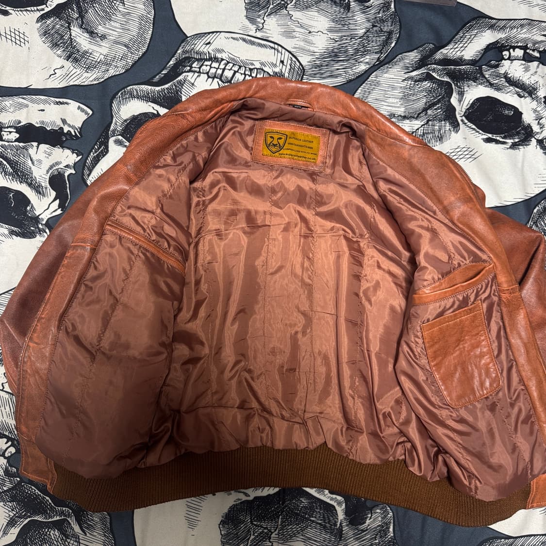 슈페리어 레더 봄버자켓 L사이즈 상품이미지2