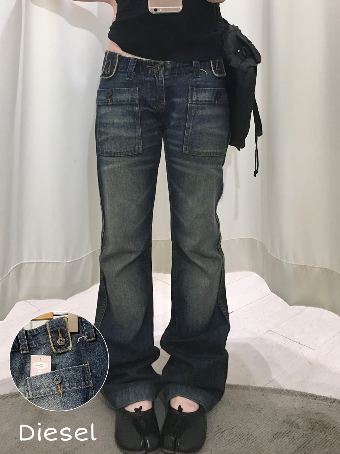 DIESEL Low-waisted bootcut jeans 상품이미지1