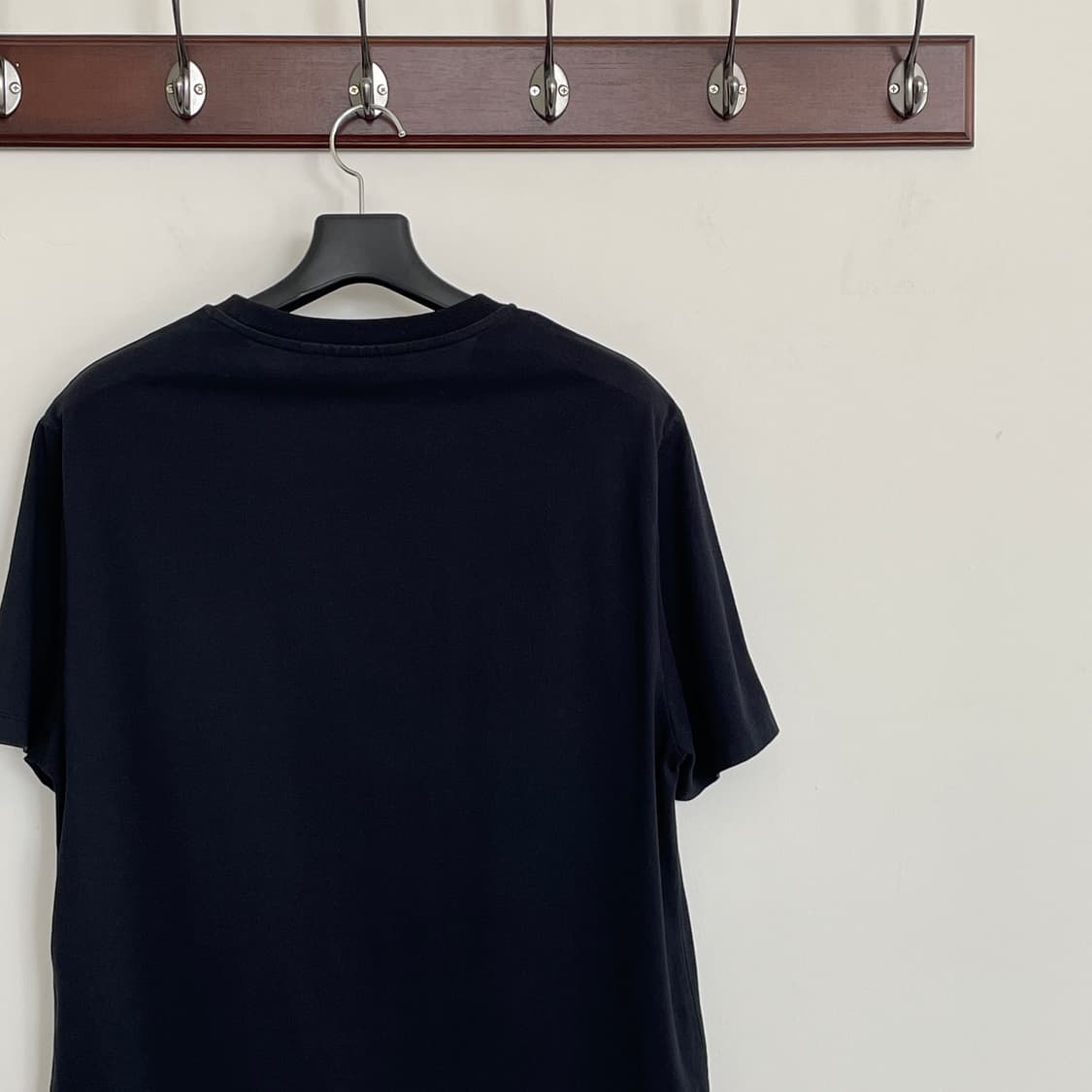 닐바렛 하단 셔츠 레이어드 블랙 반팔 티셔츠 상품이미지6