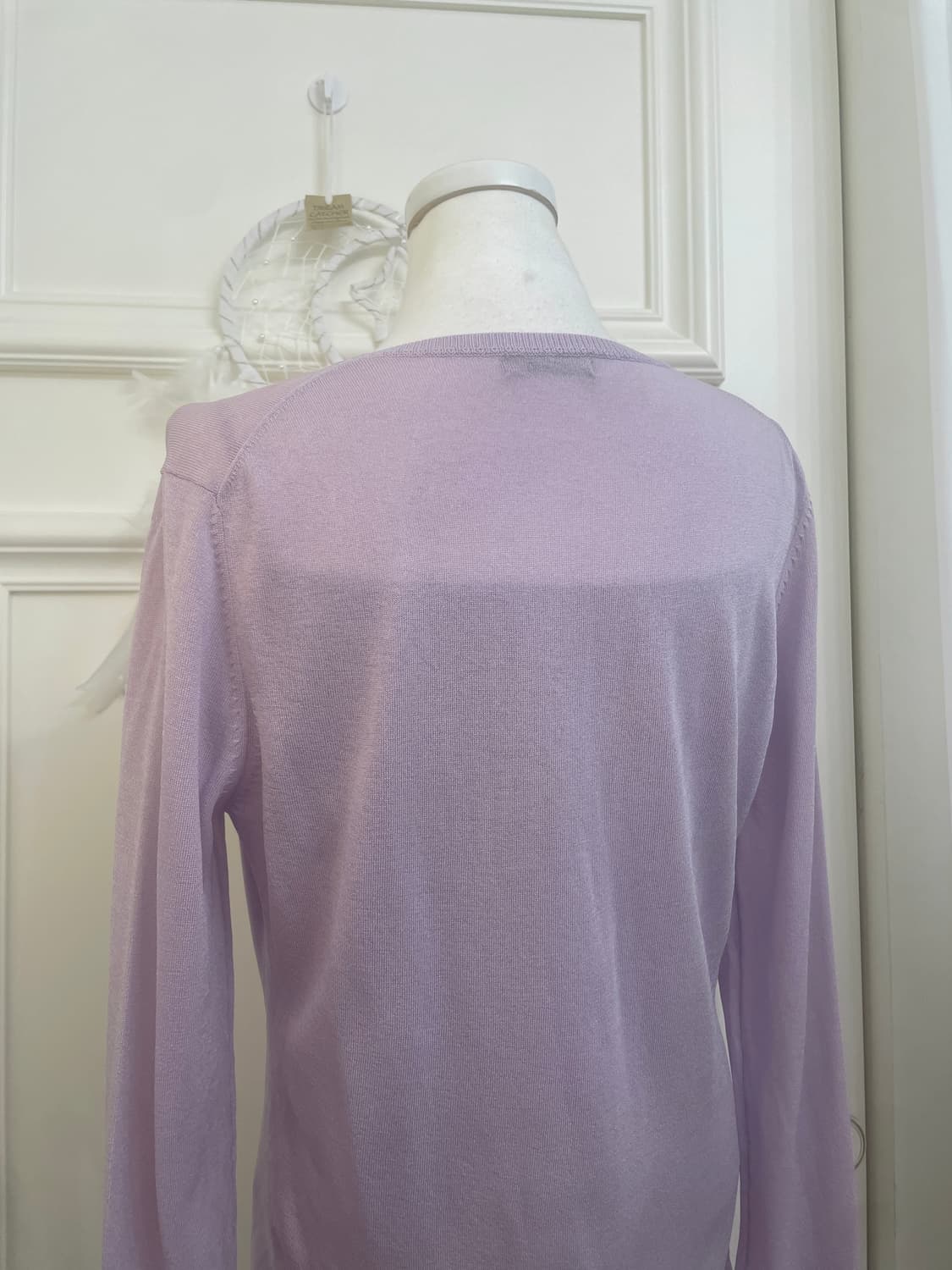 lavender basic cardigan&lace satin sleev 상품이미지4