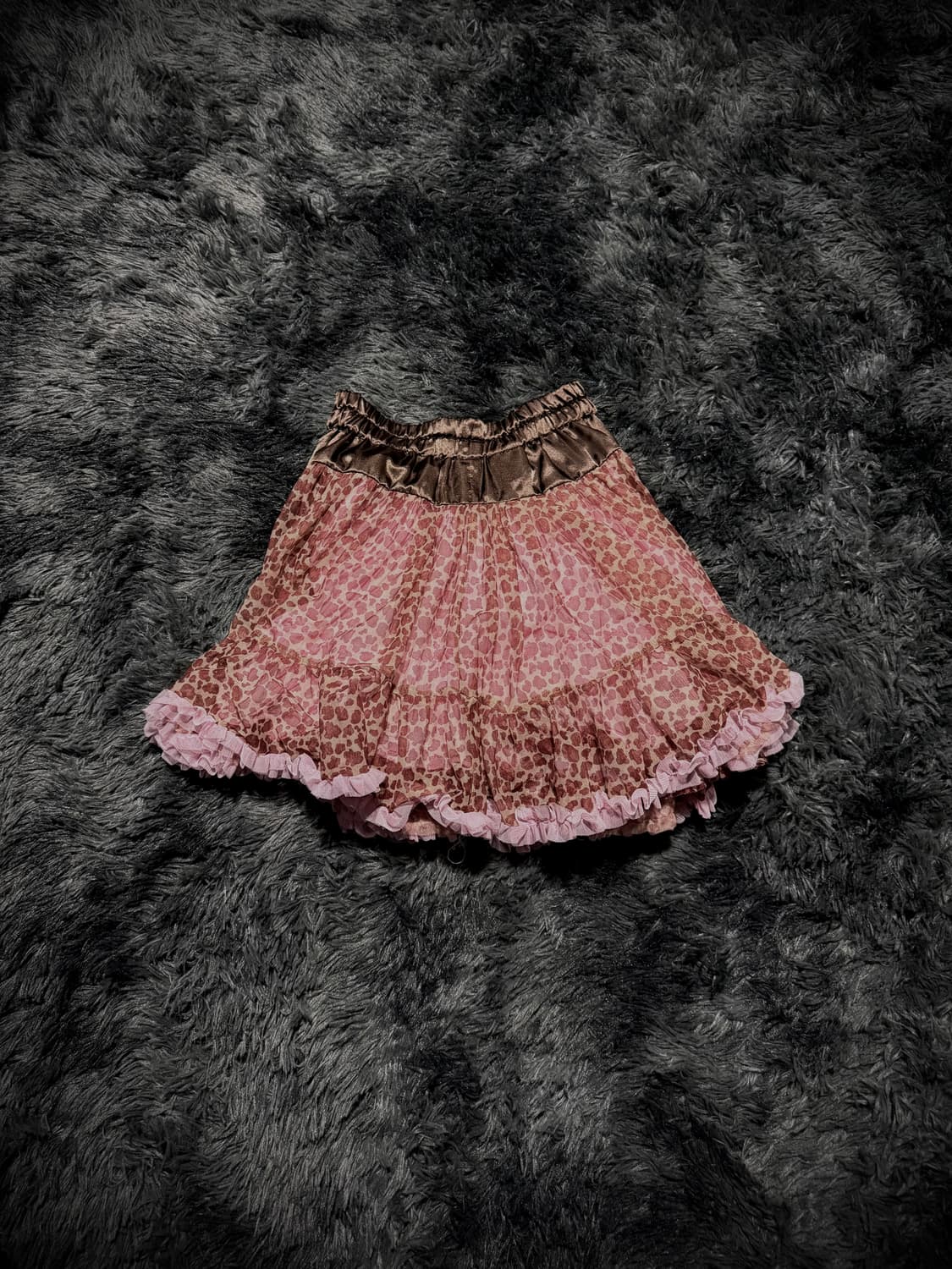 튜튜 st 핑크 호피 캉캉 밴딩 스커트 상품이미지1